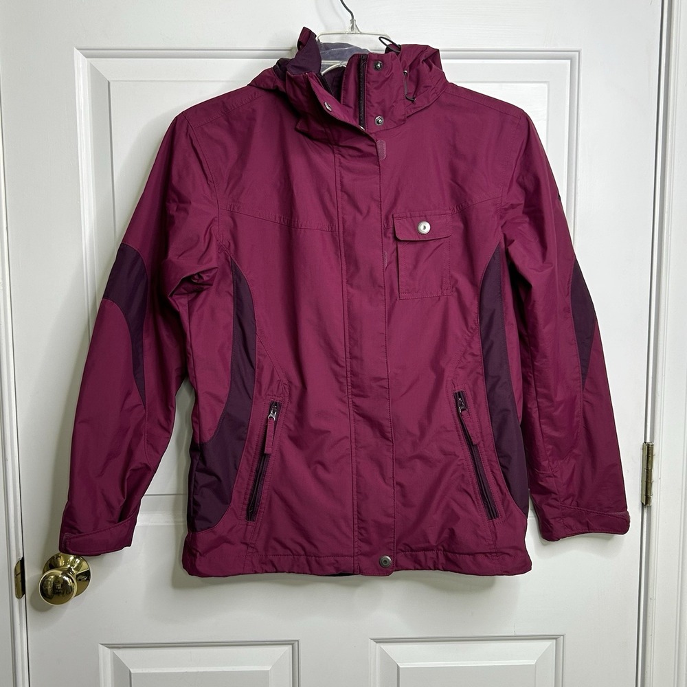 Columbia Sportswear Interchange OMNI-TECH Jacket 3-in-1 Women's Small Fuchsia